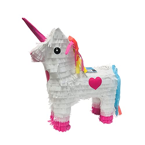Pinata Einhorn zum Befüllen und Aufhängen zur Party-Deko, Kinder-Geburtstag, Maße: 47 x 39 x 13 cm Cover