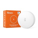SONOFF ZigBee Sensor De Temperatura y Humedad SNZB-02P, Requiere Zigbee hub, para Control Remoto y Domótica, Compatible con Google, Smartthing,Alexa, Funciona con IFTTT(batería Interna
