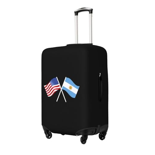 American And Argentina Flag Travel Luggage Cover Suitable for 18-32 inch Luggage Cases2