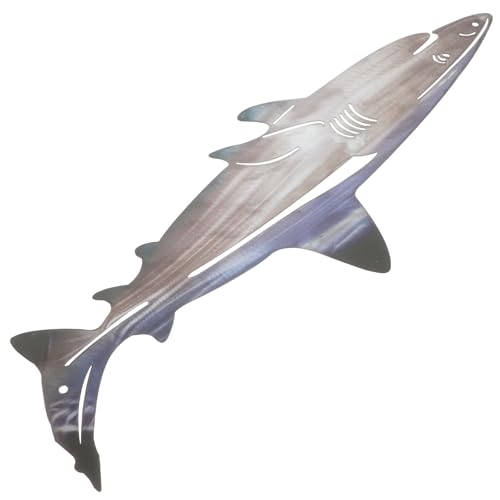 Décoration murale requin en acier inoxydable d'art moderne