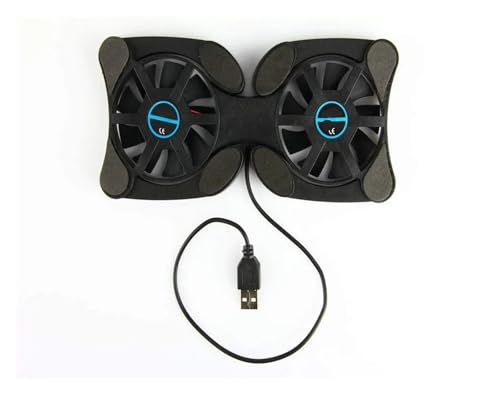 Base refrigerante plegable USB con doble ventilador para laptop miniatura 1