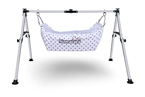 Image of MamaLaps Foam Automatic Adjustable Baby Cradle (Nri Full Manual Cradle), Black