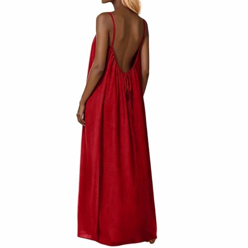 Robe d'été élégante en lin pur sans manches au design minimaliste
