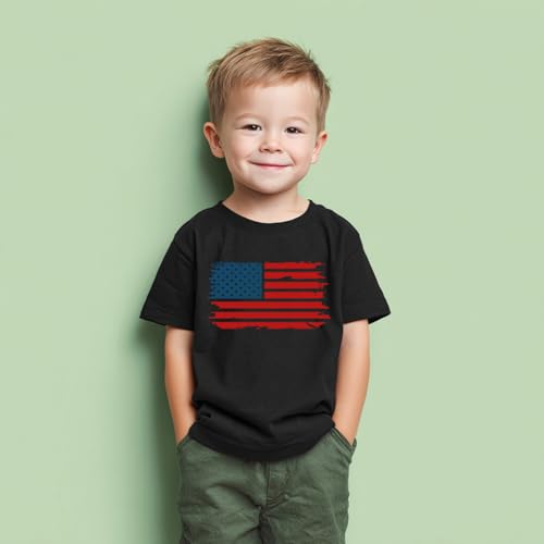 Image of Boys Constitution Day 250 Anniversary USA Shirt Independence Shirt 3-8T | for Kids Boys Girls Toddlers 3T-8T, 4th of July Dinos Flag Patriotic Tee, Independence Day
