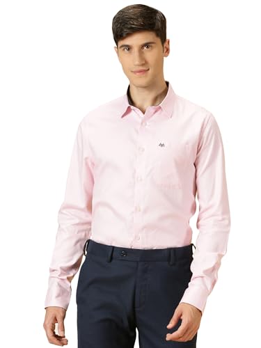 Image of Thomas Scott Men's Cotton Slim Fit 100% Formal Shirt with Spread Collar and Full Sleeves