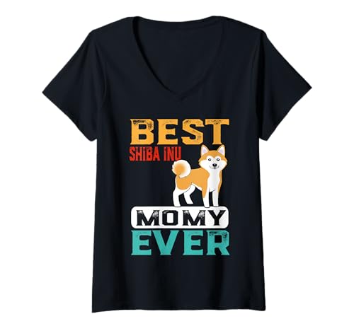 Mujer Best Shiba Inu Dog Mommy Ever For Mom Funny Dogs Lover Camiseta Cuello V