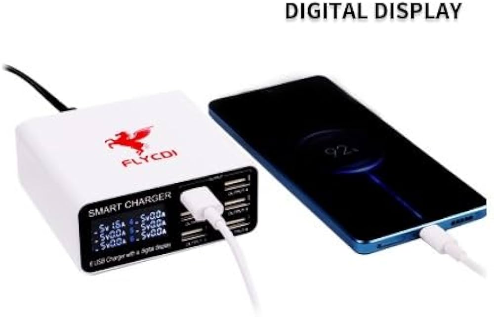 USB Wall Charger, 40W 6 Port USB Charging Station Multi Port Hub