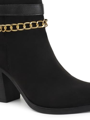 Image of Elle Women Stylish, Trendy, Comfortable Heeled Boot with extra cushion for Office, Party and Casual Use