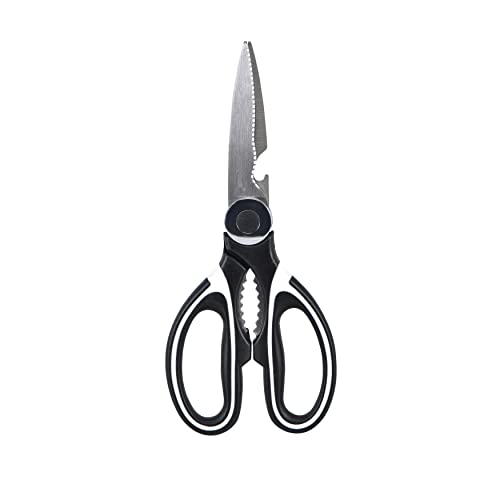 SEJONG COOK Korea Scissors for Chicken and Fish Born Sea Food Cutting, Korean Style Chicken and Fried Chicken SJ154 Black