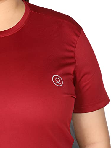 Image of CHKOKKO Women's Polyester Round Neck Regular Fit Gym Sports T-Shirt