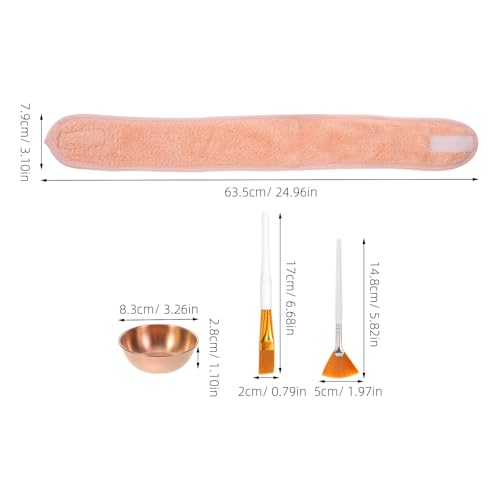 Kit de soins visage bandeau nylon bol mélangeur acier accessoires esthétique - 2
