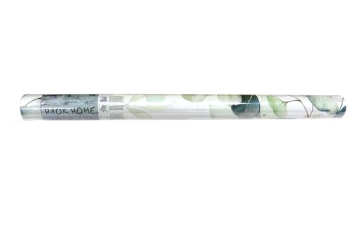 Haokhome 93042-3M Peel And Stick Wallpaper Boho Green/White Eucalyptus Leaf Floral Wall Mural Home Nursery Decor Renter Friendly Wallpaper 17.7In X 9.8Ft thumb #8