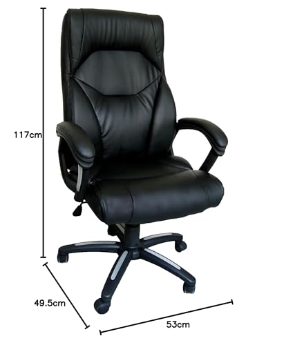 Eliza Tinsley Furniture Wellington High Back Executive Swivel Computer Desk Armchair - Black