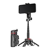 Réglable et multifonction : s'étend jusqu'à 41 cm et offre des angles réglables avec poignée pour un tournage stable à la main, des angles de selfie, la diffusion en direct et des photos de famille.