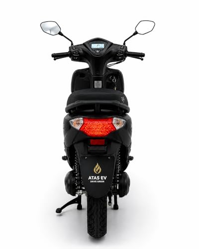 Image of Booster Electric Scooter | 70+ KM Range | 60V 30Ah Lead Acid Battery | BLDC Motor | 12-Inch Tubeless Tyres | Dual Disc Brakes | NFC Start | Anti-Theft System | 45 km /h Top Speed | Glossy BlacK
