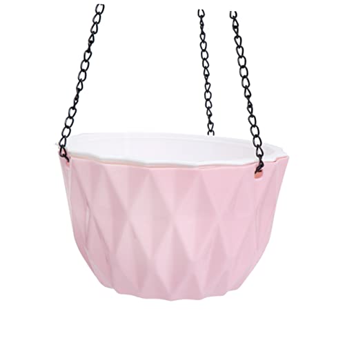 HEMOTON 1 Pieza Cesta Colgante Maceta Soporte para Plantas Colgantes de Interior Varilla para Maceta Colgante jardineras Exterior maceteros Decorativos Interior maceteros Colgantes Rosa