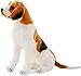 Rcsinway Beagle cane giocattolo simulazione peluche peluche animale cane regalo decorazione per la casa regali di compleanno simulazione interattiva (dimensioni: 60 cm, colore: supporto)