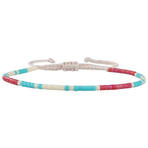 Image of KELITCH Miyuki Friendship Bracelet Boho Seed Beads Women Thin Strand Bracelets Adjustable