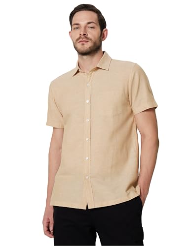 Image of Symbol Premium Men's Cotton Linen Casual Shirt - Regular Fit | Half Sleeve (Available in Plus Sizes)
