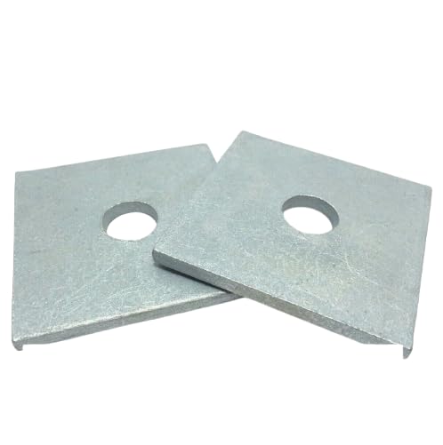 (Qty 10) 7/8" x 3" x .250" Square Bearing Plate Washer Galvanized for DIY Real Men