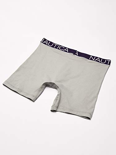Nautica Men's 3-Pack Classic Underwear Cotton Stretch Boxer Brief, Black/Charcoal/Alloy, X-Large #TOP2