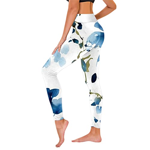 Generisch Yoga Outfit Damen Set Dicke Yoga-Hose mit hoher Taille, Workout, Laufen, Yoga-Leggings für Frauen Leggings Damen Bio (Blue, S)