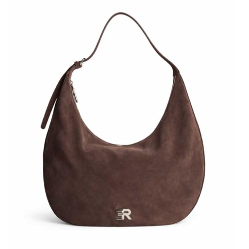 Sac Hobo Astrid ERMANNO FIRENZE en daim marron Testa Di Moro