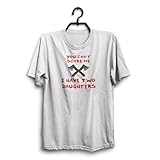 Photo Gallery i have 2 daughters mens funny white t-shirt novelty joke tshirt clothing xmas grey m Photo Gallery i have 2 daughters mens funny white t-shirt novelty joke tshirt clothing xmas grey m
