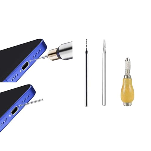 Damaged Screw Removal for Cell Phone Broken Screw Extractor Set 2 Tungsten Steel Drill Bits(2.35mm) for Removing Stripped & Damaged Screws from Cell Phone Laptops Electronics DIY Repair Tool Kit