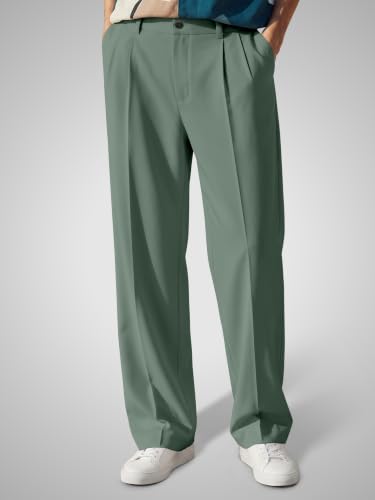 Image of FTX Men's Korean Style Casual Trouser | Premium Lycra Stretch Fabric | Smart Regular Fit | 2 Side Pockets | Comfortable Stretchable Everyday Wear Pants