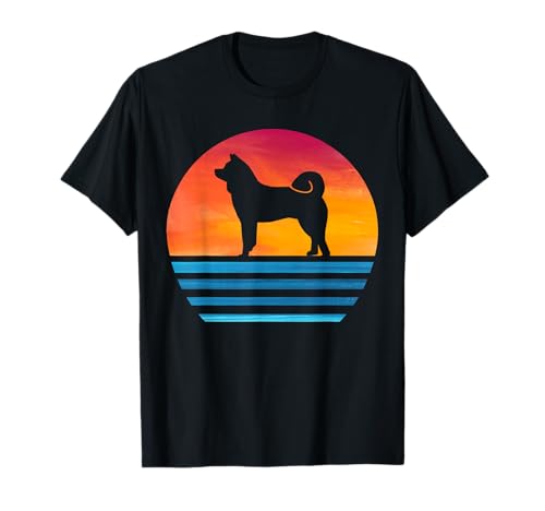 Bonito diseño de silueta de perro akita inu para los amantes de los perros akita inu Camiseta