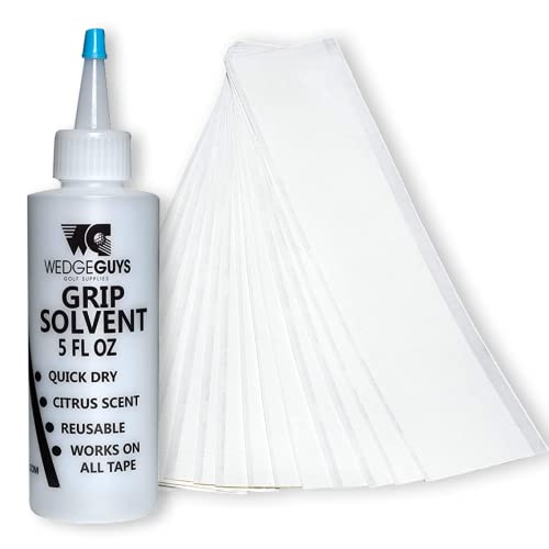 Wedge Guys Golf Grip Tape Kits For Regripping Golf Clubs - Professional Quality - Options Include Hook Blade, 15 Or 30 Golf Grip Kit Tape Strips, 5 Or 8 Oz Grip Solvent & Rubber Vise Clamp #TOP1