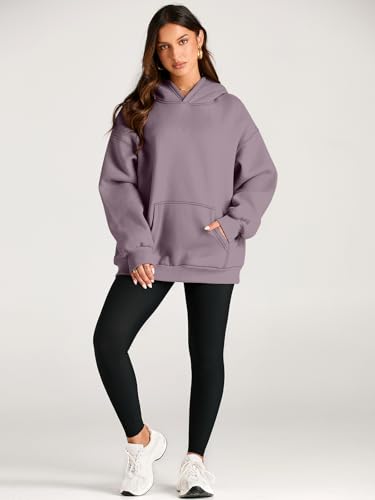 Image of EFAN Women's Oversized Comfort Fleece Hoodies, Cozy Trendy Pullover Sweatshirts with Pockets For Fall & Winter
