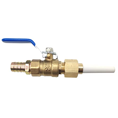 Image of Ceramic Sandblasting Gun Assembly: Nozzle Tip (1 /8 inch ID) 2Pcs Nozzles | Brass Ball Valve and Connector 2Pcs Grinding Nozzle Tip Replacement,Valve Type Sandblaster Gun Blue
