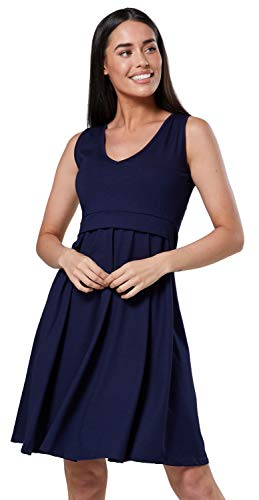 HAPPY MAMA. Para Mujer Vestido en Capas Premamá de Lactancia Sin Mangas. 685p (Armada, EU 38/40,)