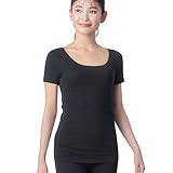 [ウイング/ワコール] あったかインナー オーガニックコットン混 やわらかくやさしい肌ざわり 【綿の贅沢オーガニック】 綿100％(肌側) 保温性 3分袖 半袖 秋 冬 EL4331 レディース BL M