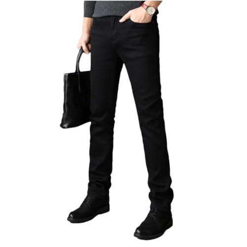 Men Autumn Summer Denim Jeans Straight Stretch Regular Jeans for Vintage Pant Big Pants
