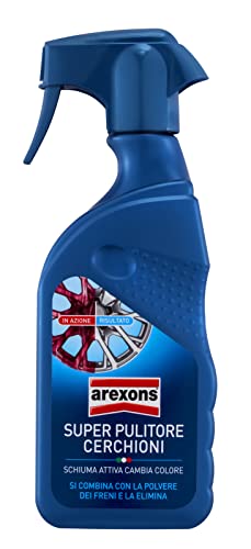 AREXONS | Super Pulitore Cerchioni, Elimina Residui delle Pastiglie dei Freni e lo Sporco dei Cerchioni, Pronto all'Uso, Ph Neutro, 500 ml