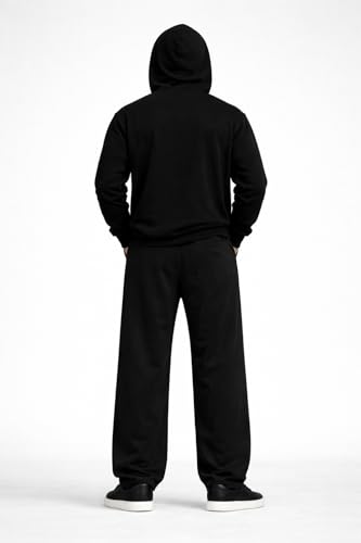 Image of Men's Printed Baggy Pants, Relaxed Fit Cotton Lower, Mid Rise Elastic Waist Joggers with Graphic Design, Casual Wear for Gym, Lounge & Street Style
