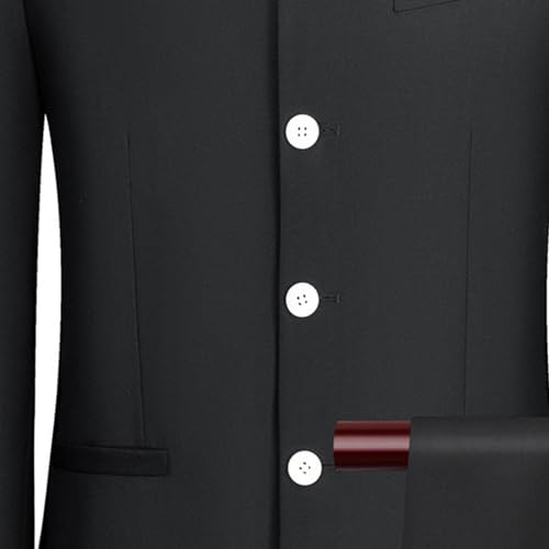 Men's Classic Chinese Tunic Suit Stand Collar Slim Fit 2 Piece Suits Mandarin Collar Blazer Jacket4