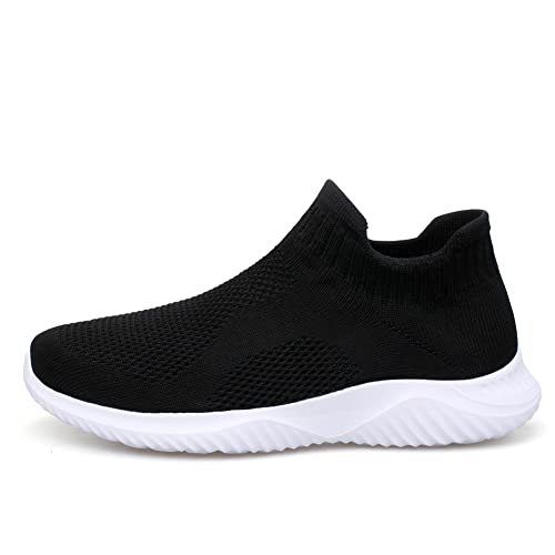 LLTMALL Men's Knit Sock Shoes Slip on Training Workout Sneakers for Gym2