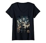 Photo Gallery donna spettrale bigfoot selfie con fantasmi haunted forest halloween maglietta con collo a v Photo Gallery donna spettrale bigfoot selfie con fantasmi haunted forest halloween maglietta con collo a v