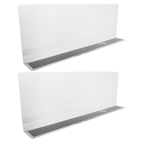 Healeved Separadores Magnéticos en Forma de L para Estantes de Supermercado Divisores Laterales de PVC 35 CM X 12 CM 2 Piezas para Organización y Clasificación de Mercancías en Tienda