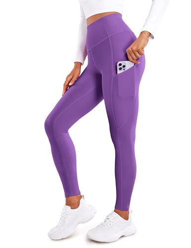 Image of CRZ YOGA Fleece Thermal Leggings Pockets 28'' | Casual, Full Length, Winter, Warm, for Women