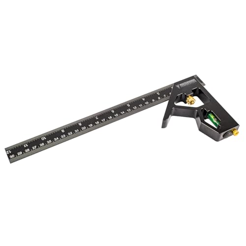 PEC 12" Aluminum Combination Square – Multi-Functional Ruler, Pro...