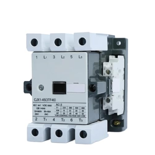 Evita sobrecalentamientos con el contactor de 3 polos CJX1-45A 220V para motores eléctricos