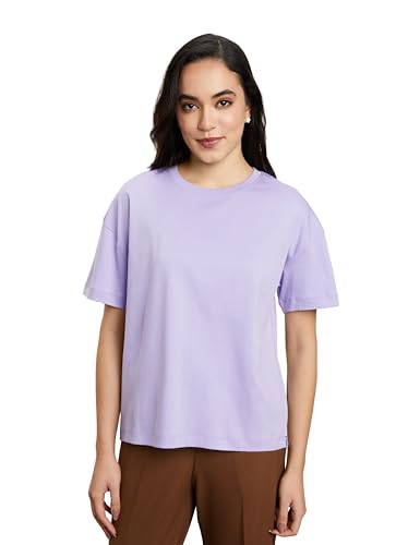 Image of Symbol Premium Women Super Soft Cotton Round Neck Solid T-Shirt (Stylish | Oversized Fit) (Available in Plus Sizes)