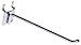 Displays2go Set of Sixty Pegboard Hooks, 6 Inch, Black Steel