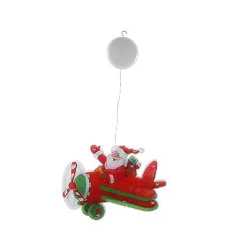 Zerodeko 1 unidade Candeeiro de sucção luz de Natal alimentado por bateria janela de candeeiro de ventosa pai natal janela natal decoração candeeiro de ventosa de janela candeeiro de janela