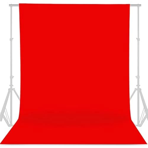 GFCC 6FT x 10FT Red Polyester Backdrop Curtain for Wedding Party Banquet,Fabric Backdrop
